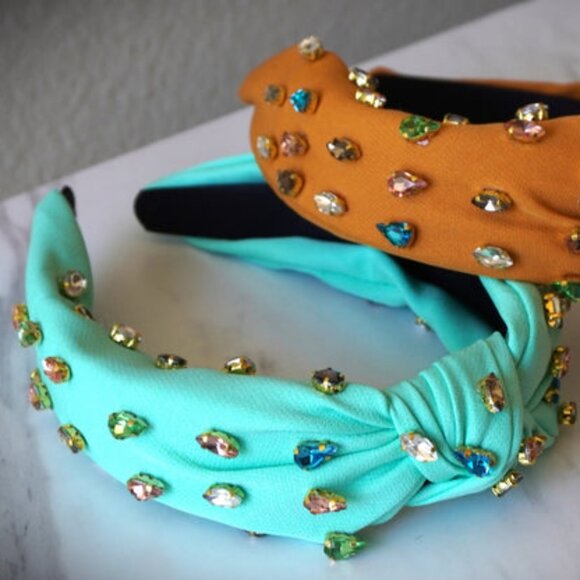 Colorful Rhinestones Headband Fashion Wide Brimmed High Skull - Picture 2 of 2